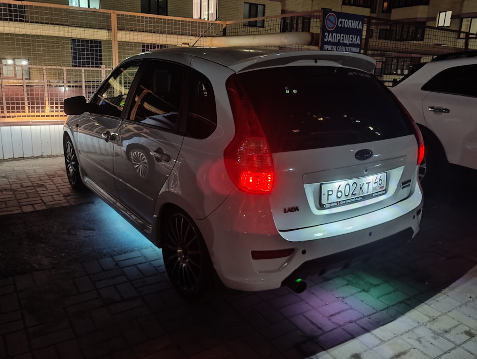 Диодная подсветка номера — Lada Калина Спорт (2G), 1,6 л, 2015 года ...