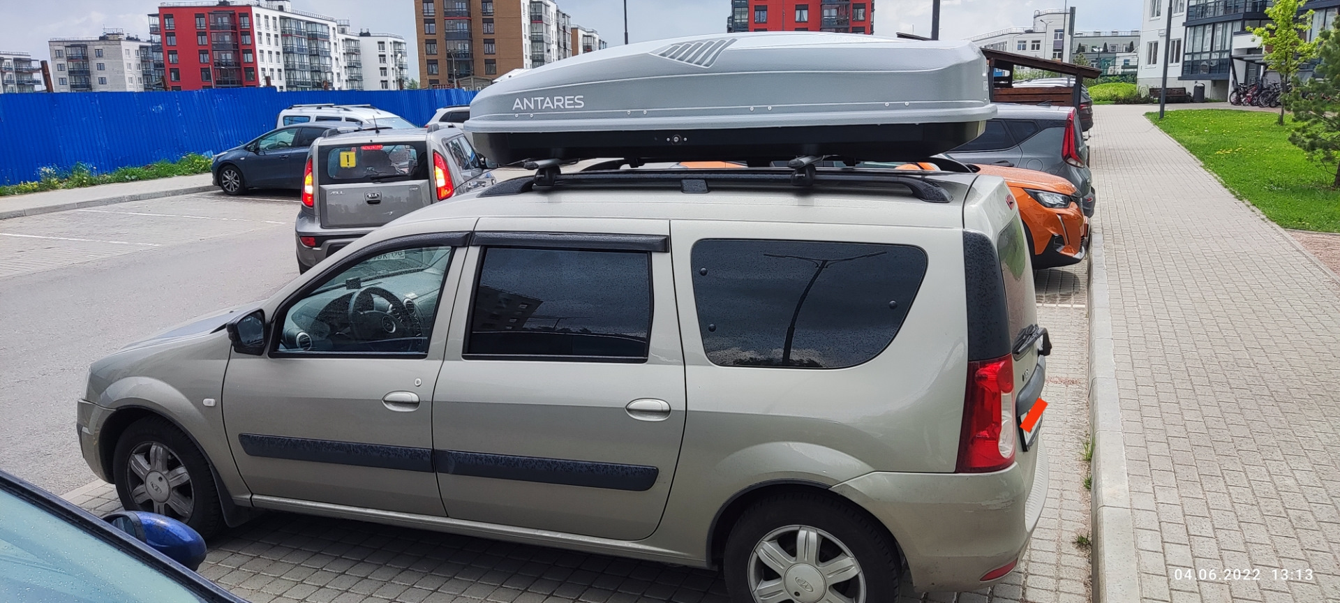 Автобокс Yuago Antares 580 литров — Lada Ларгус, 1,6 л, 2014 года ...