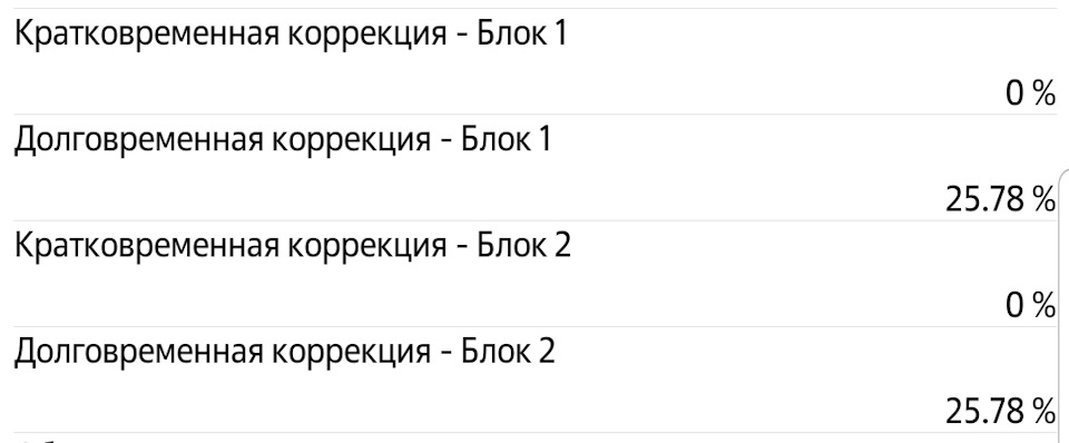 Помощи пост. Коррекция топлива в большом плюсе, ошибки по смеси нет ...