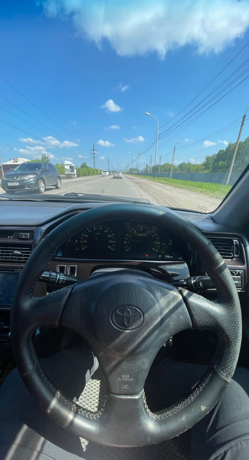 Перешивка руля в кожу — Toyota Carina (7G), 1,8 л, 1997 года ...