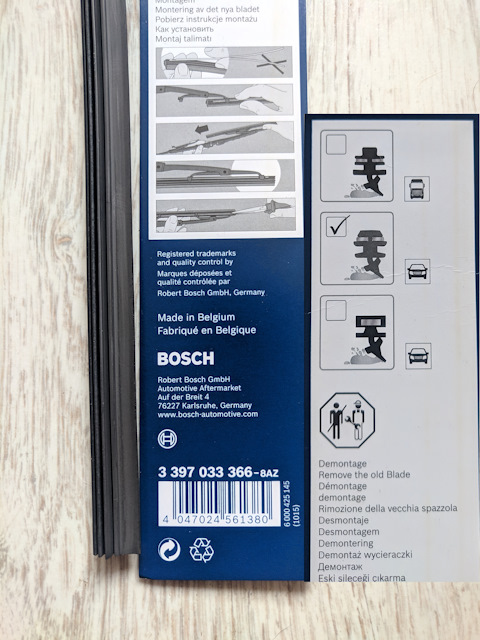 3397033366 РЕЗИНКА СТЕКЛООЧИСТИТЕЛЯ 705 ММ BOSCH | Запчасти на DRIVE2