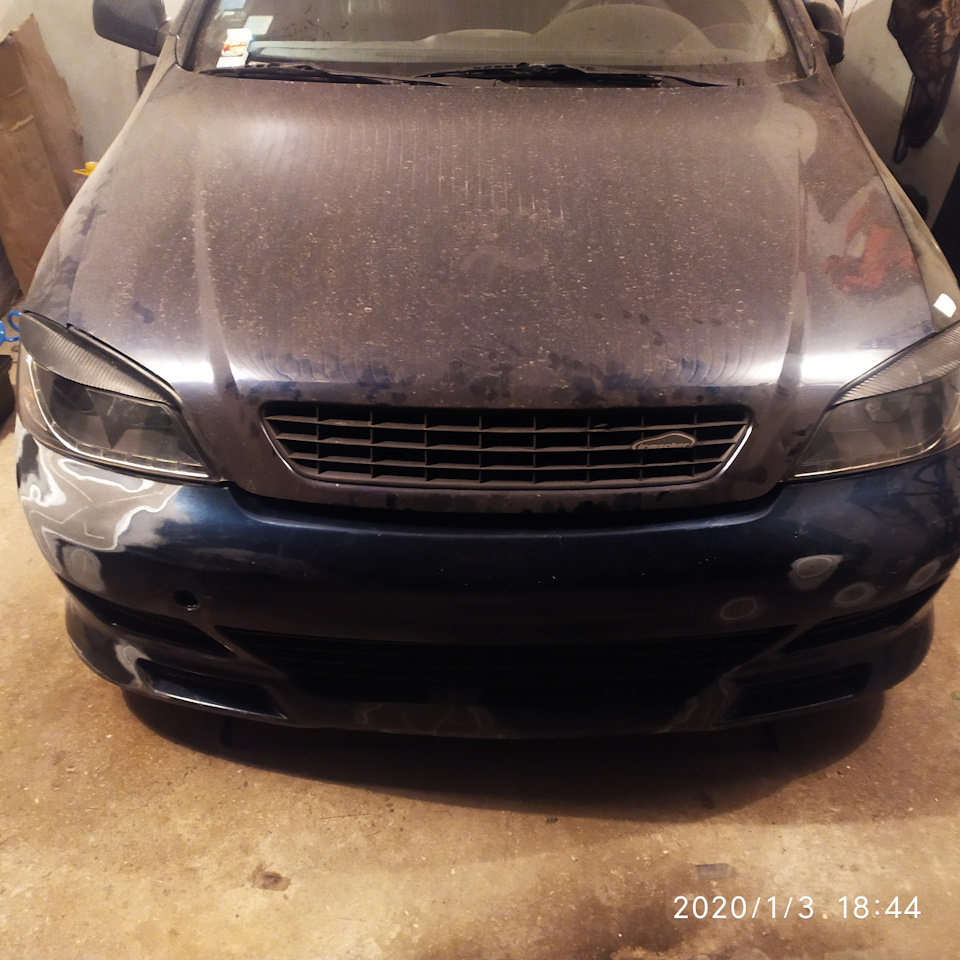 Сварка бампера и примерка — Opel Astra G Coupe, 2,2 л, 2001 года ...