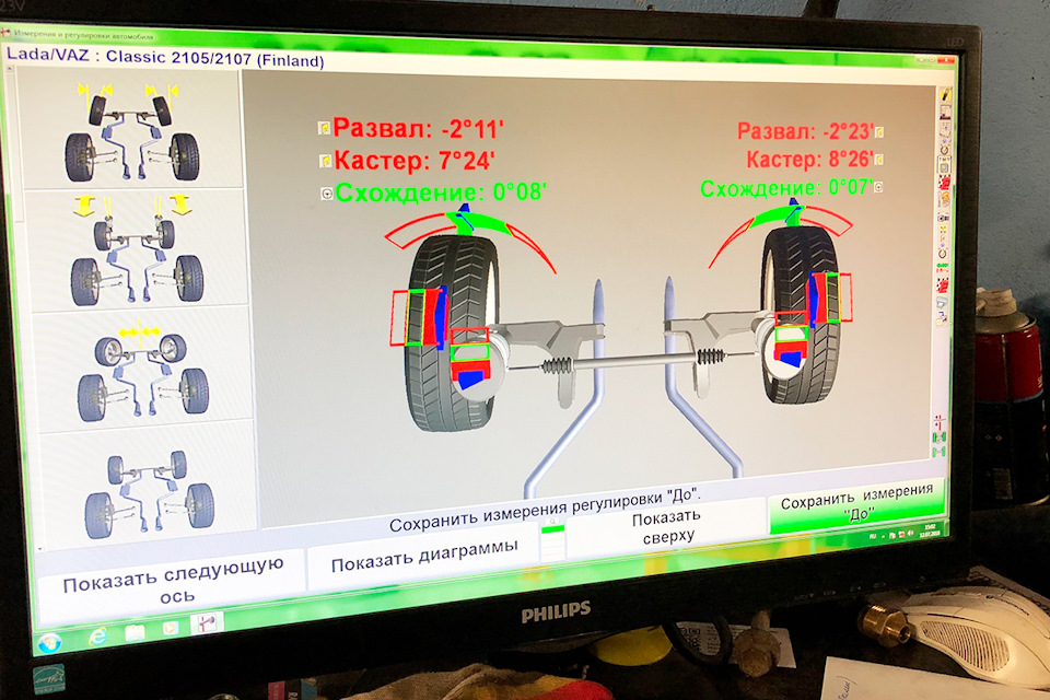 Развал схождение ВАЗ 2105