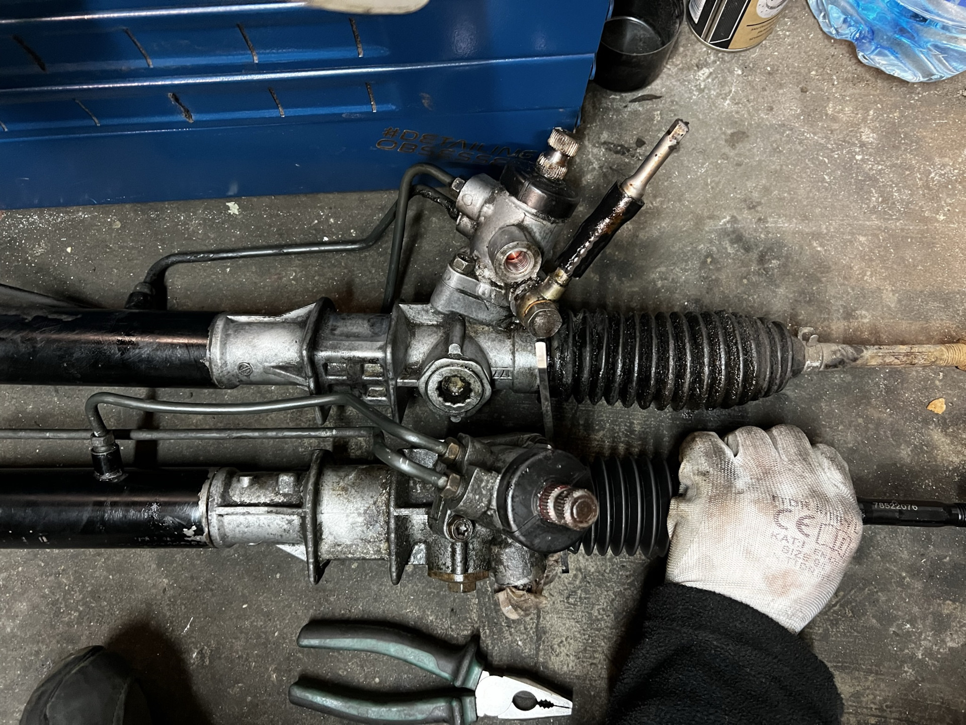 Steering gear replacement (with steering rods TRW + tie rod ends 555