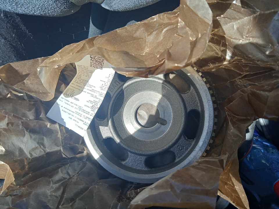 Установка чугунного демпферного шкива коленвала на приору и замена всех ...