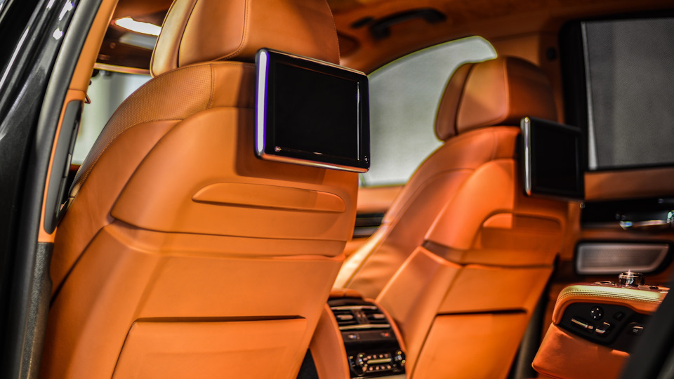 Bmw 7 Series Individual Orange Drive2