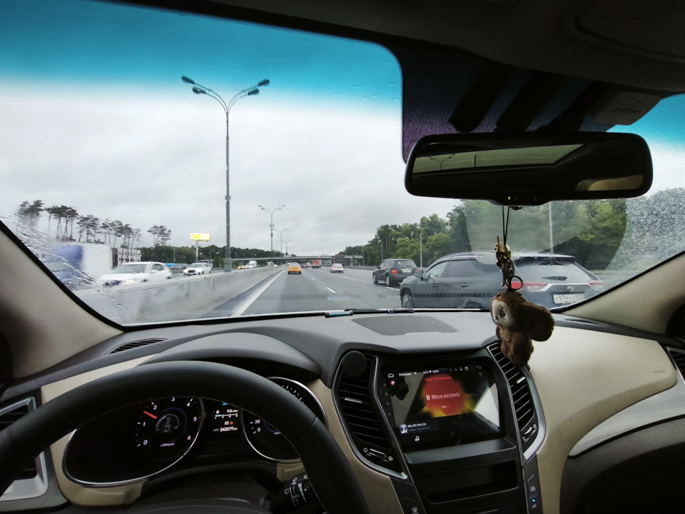 Искажений нет, присутствует еле заметный синий оттенок — Hyundai Santa Fe (3G)