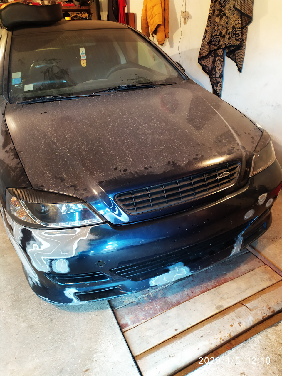 Сварка бампера и примерка — Opel Astra G Coupe, 2,2 л, 2001 года ...