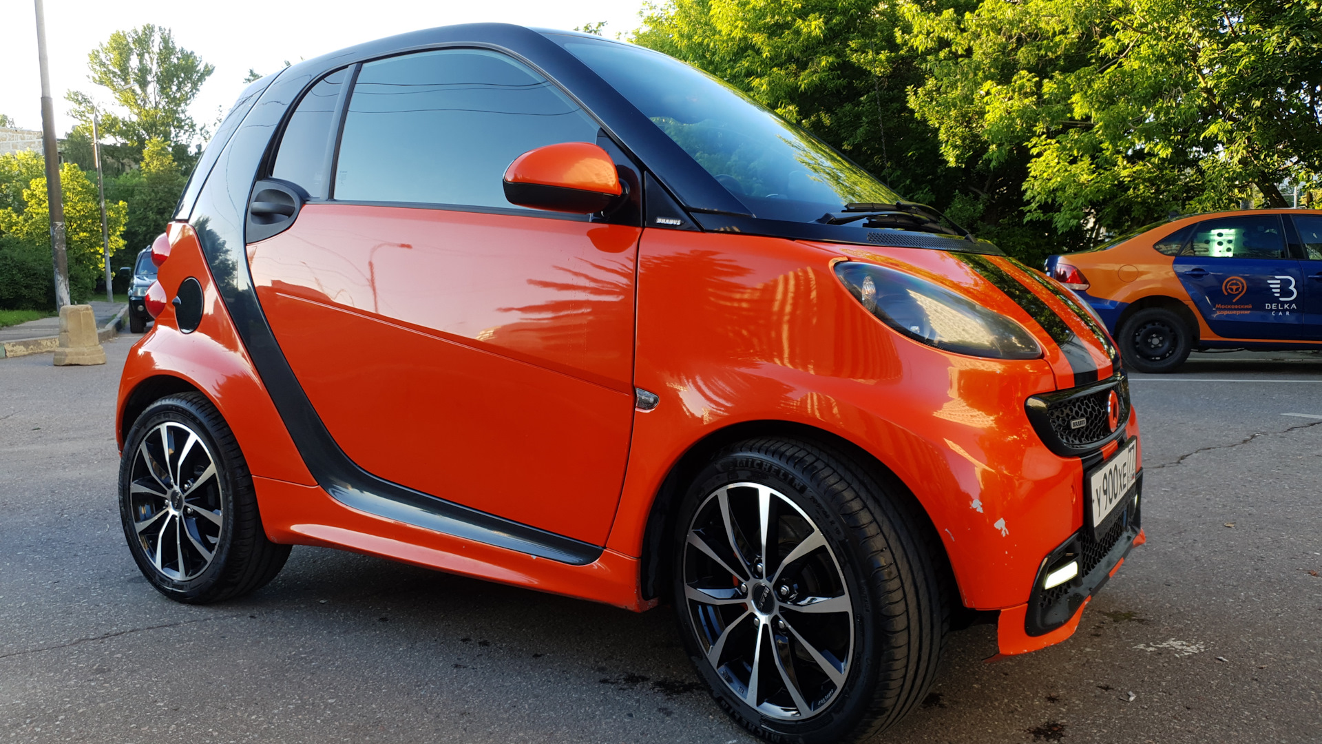 Smart Fortwo 2008 чёрно крастный