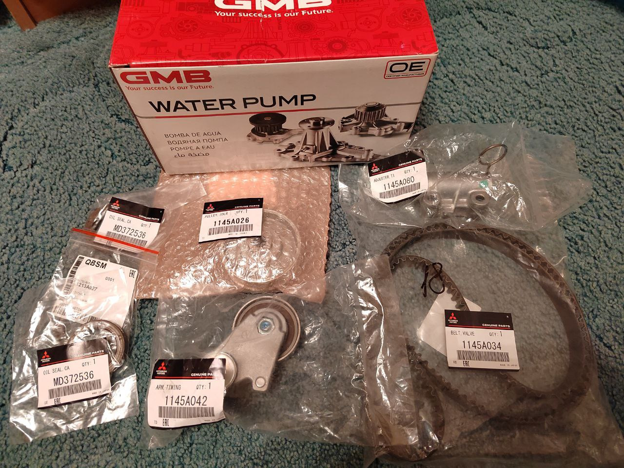 замена помпы паджеро спорт