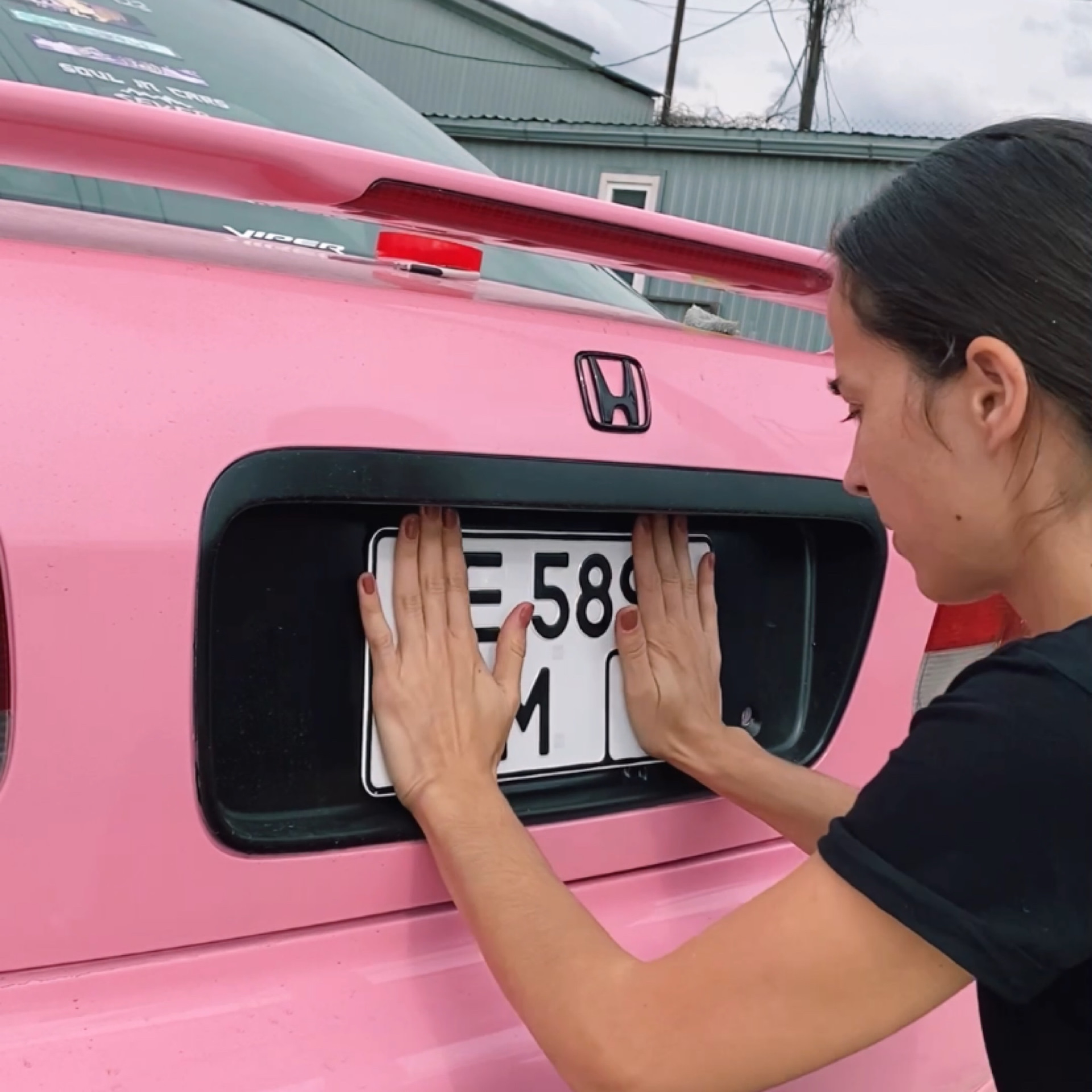 Госномер на 3м скотче — Honda Civic Ferio (6G), 1,3 л, 1998 года ...