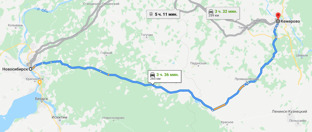 Расстояние до новосибирска на машине. Новосибирск Кемерово маршрут. Трасса Кемерово Новосибирск карта.