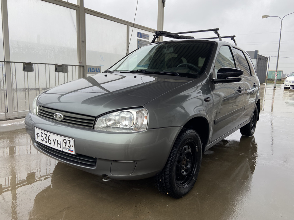 Грантовский руль и багажник на крышу — Lada Калина Универсал (1G), 1,6 ...