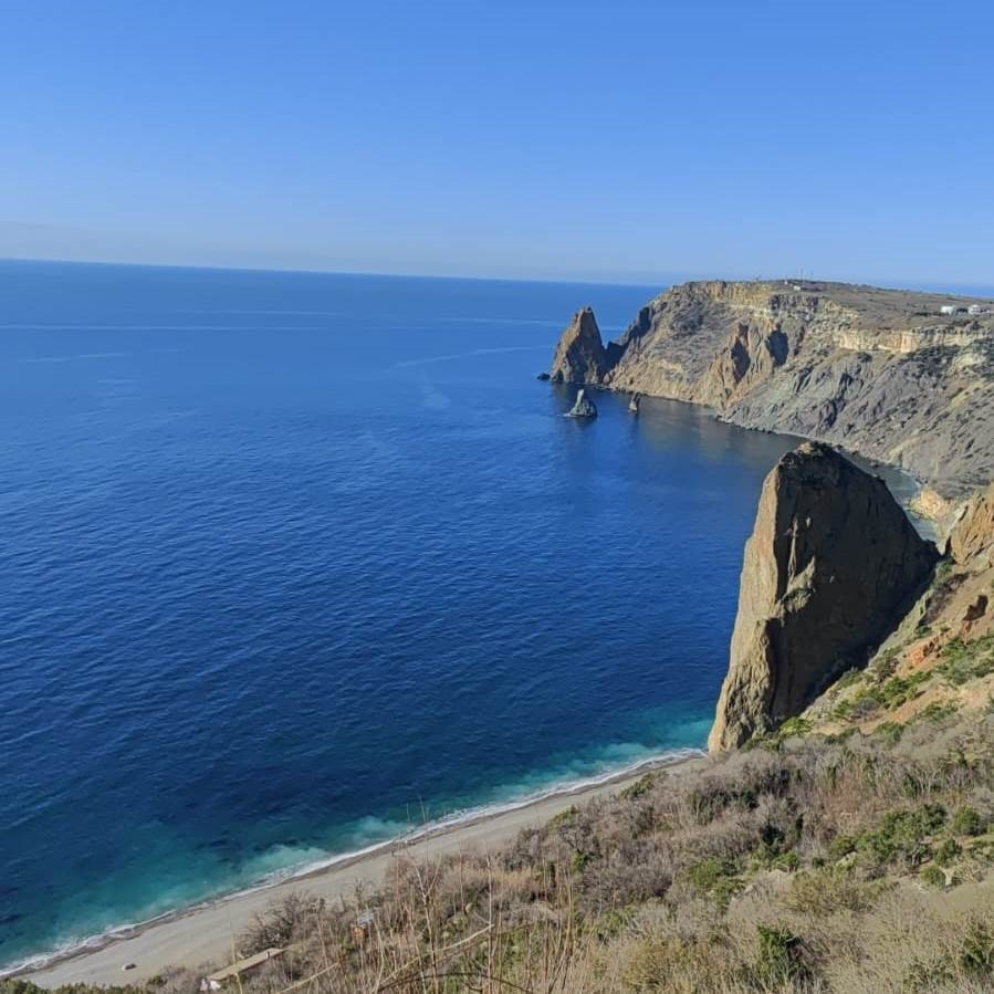 Мыс Фиолент над уровнем моря