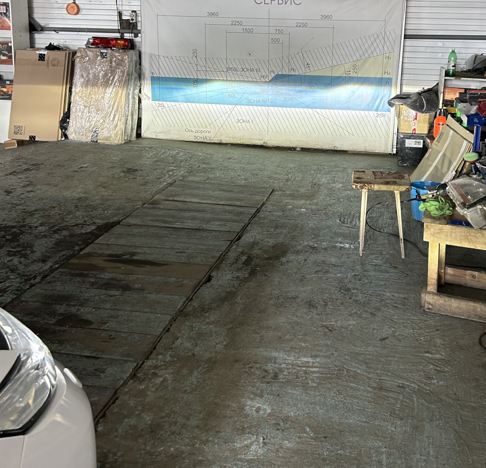 Регулировка ближнего света фар на стенде. — Toyota Camry (XV70), 2,5 л ...