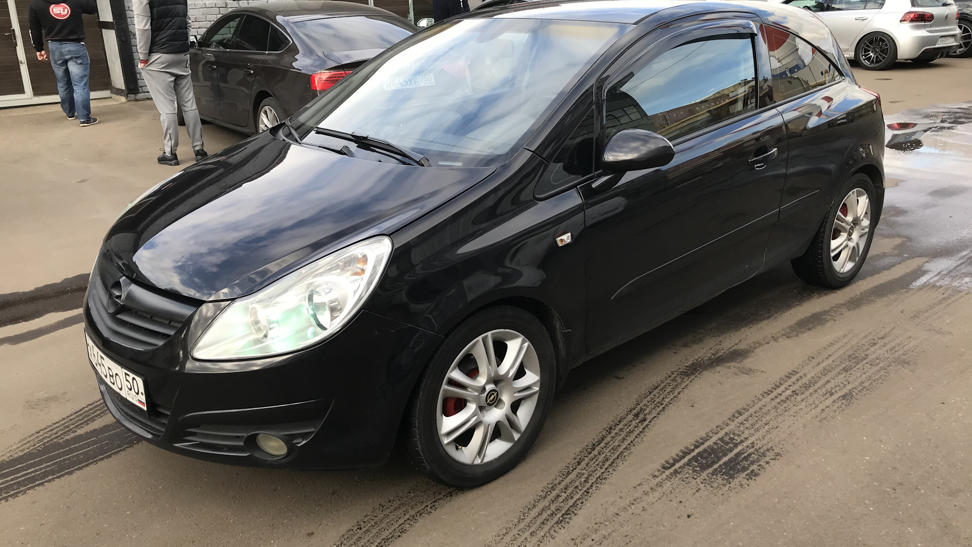 opel corsa 2007 черная