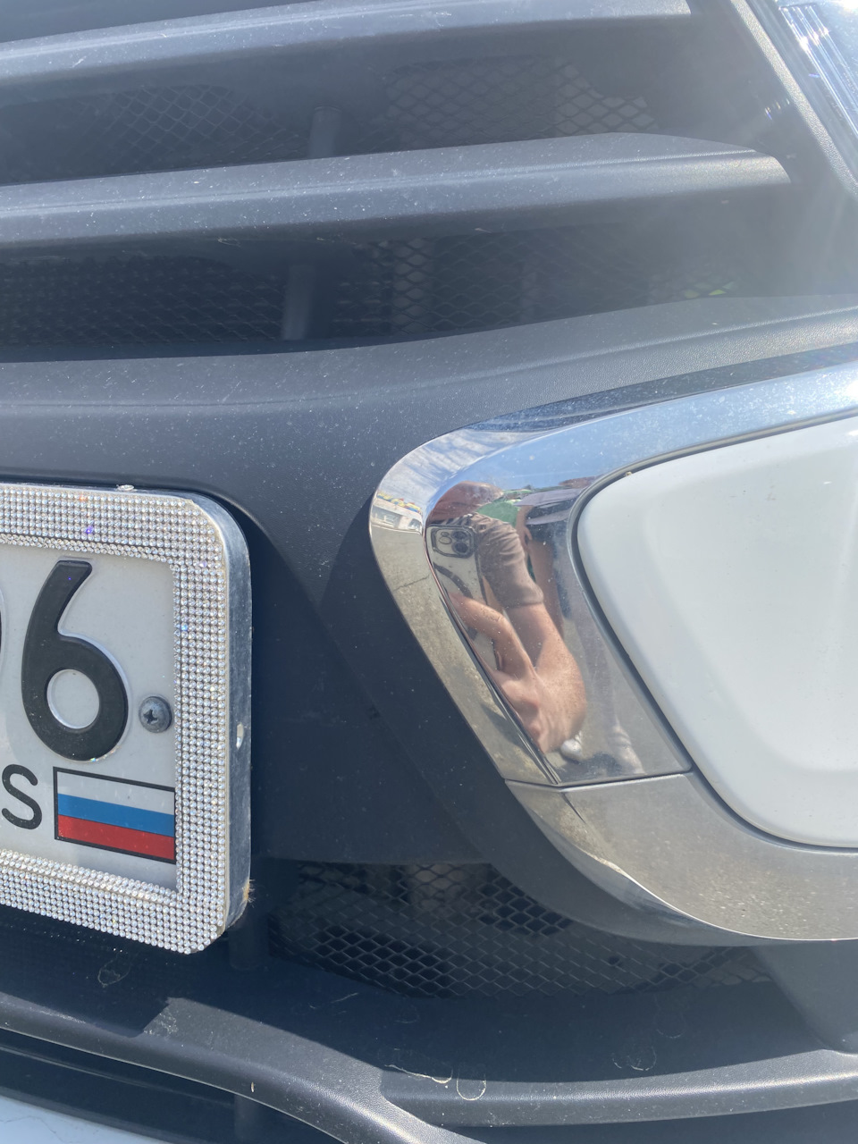 Сетка в бампер. — Lada Гранта Лифтбек (2G), 1,6 л, 2021 года ...