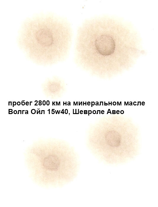 Пробег 2800 км на минеральном масле Волга Ойл 15w40 (Шевроле Авео ...