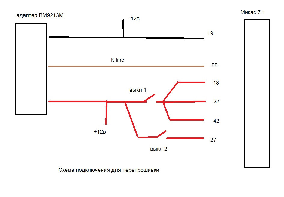 Микас 7 1 распиновка схема подключения