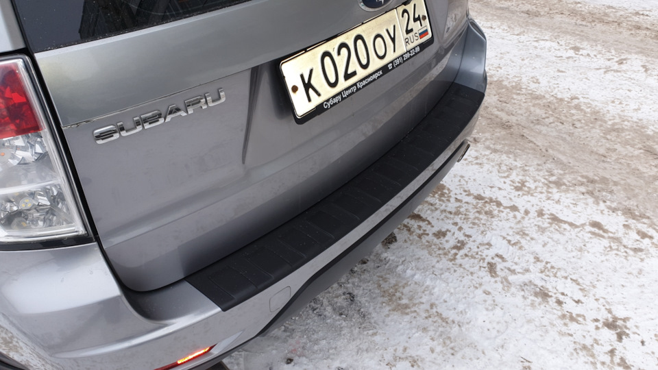 Накладка на задний бампер, оригинал — Subaru Forester (SH), 2 л, 2009 ...