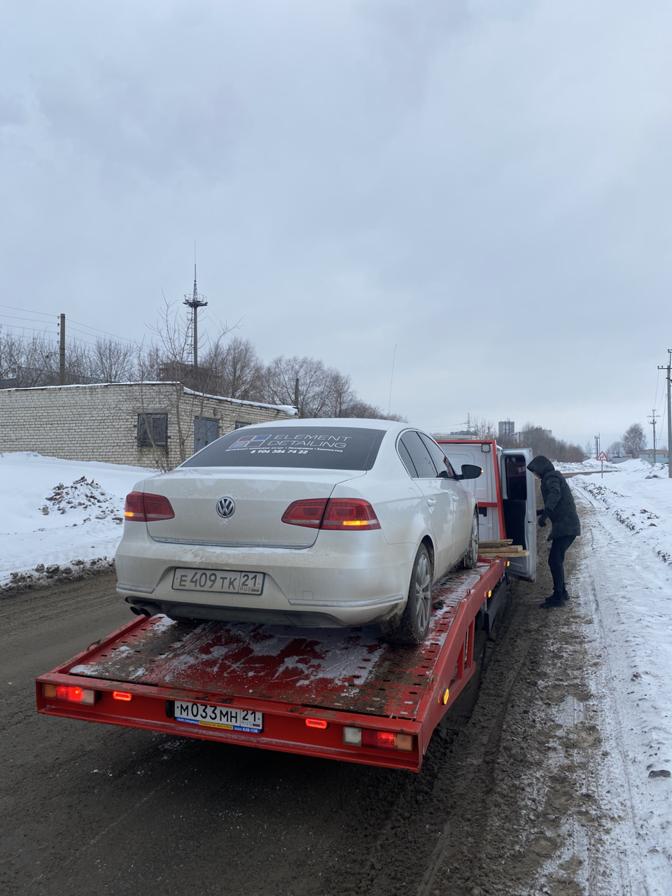 Эвакуатор до сервиса. Вождение.