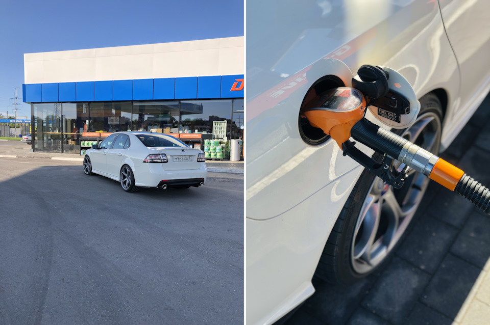 Было много заправок и платных трасс. — Saab 9-3 (2G)