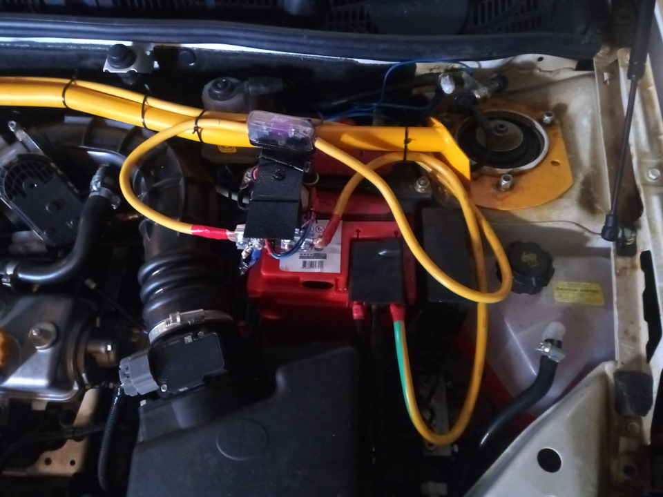 Лада Гранта, установка второго аккумулятора. — Lada Гранта (2G) FL, 1,7 ...