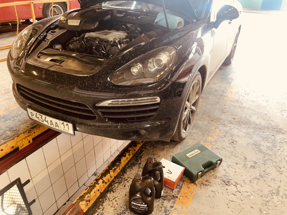 Замена масла в ДВС, редукторах и раздатке — Porsche Cayenne (2G) 958, 3 ...