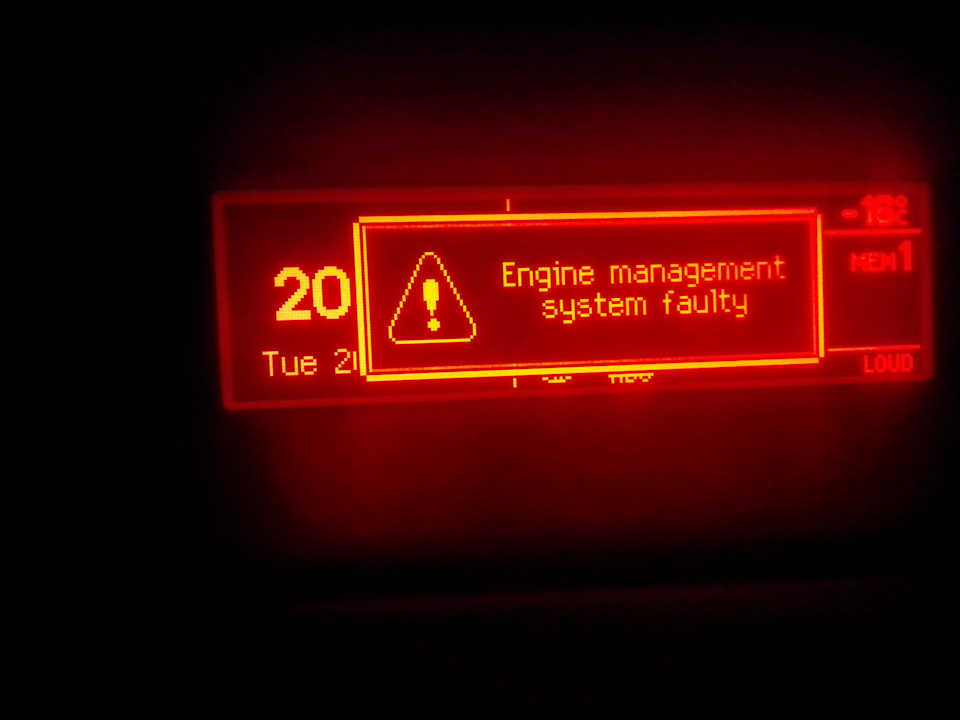 engine management system faulty — Peugeot 308 (1G), 1,6 л, 2008 года