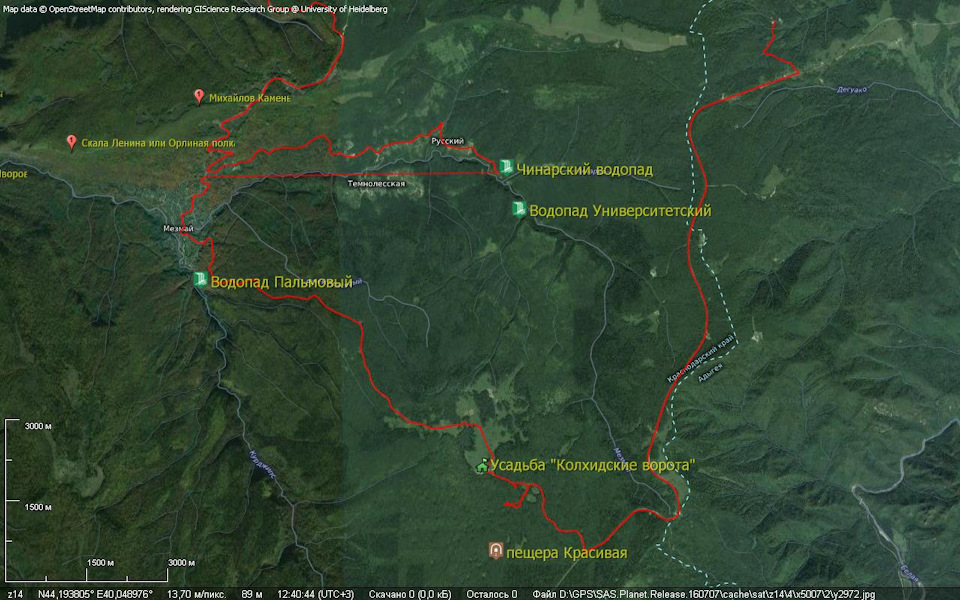 Карта мезмай краснодарского края