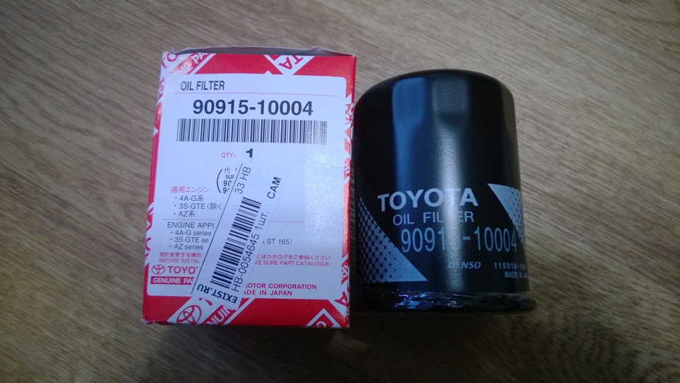 90915-10004 Фильтр масленый (1 шт) — Toyota Caldina (210). Запчасти на фото: 9091510004, ENGINE