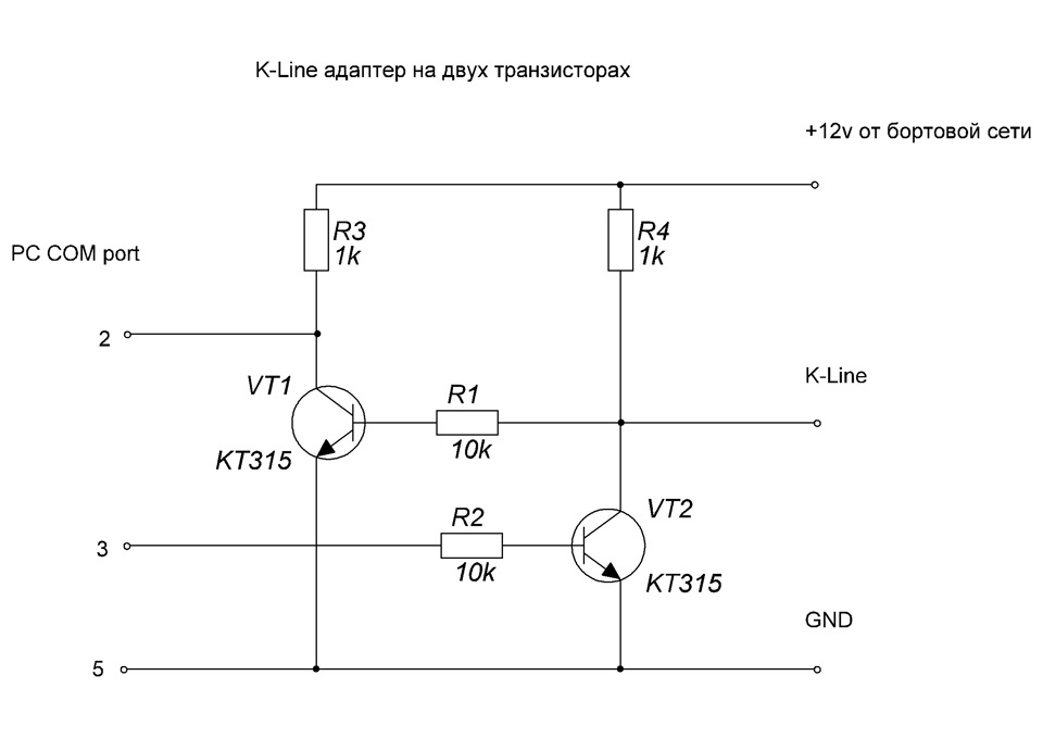 Схема USB k-line адаптера на FT232RL — Меандр — занимательная электроника
