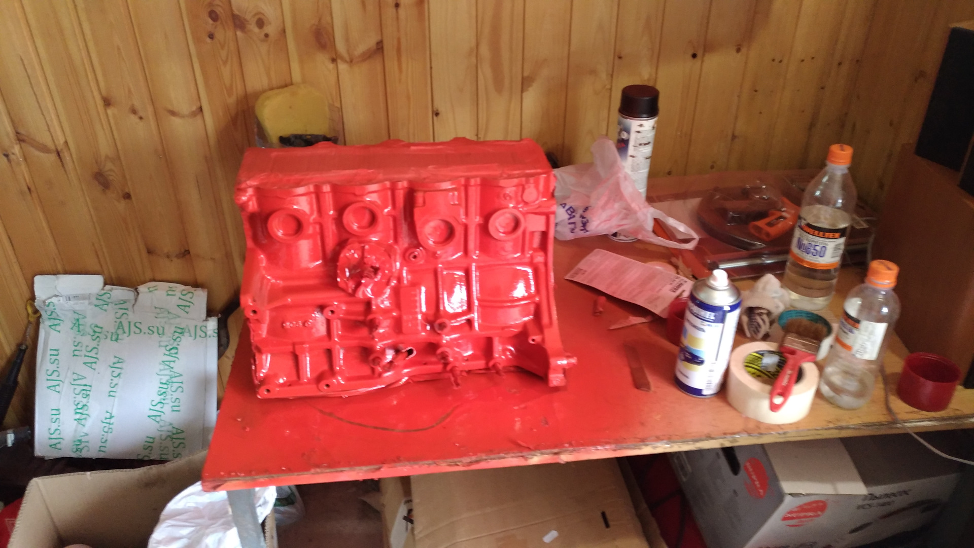 Повторная хонинговка и покраска блока цилиндров — Toyota Carina (6G), 1 ...