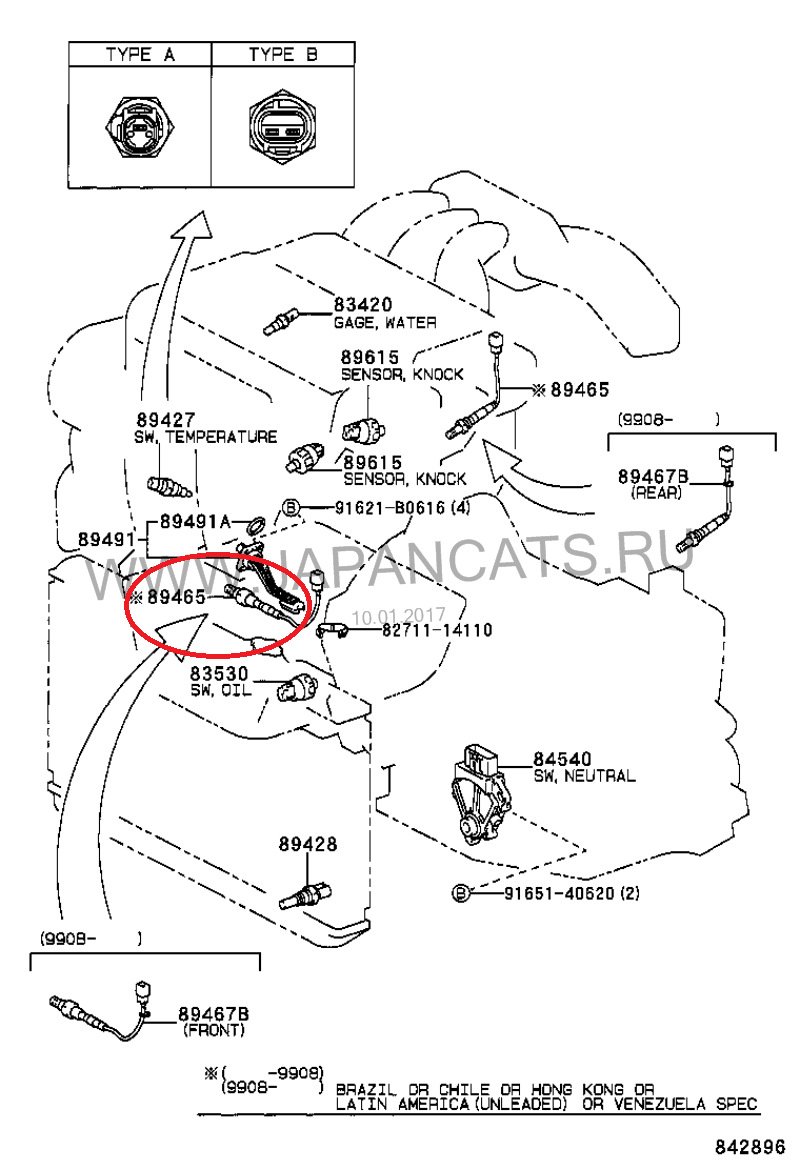 Запчасти на фото: 91621B0616, 10012017, 9165140620. Фото в бортжурнале Toyota Camry (XV20)
