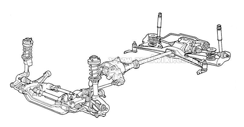Схема передней подвески bmw e34