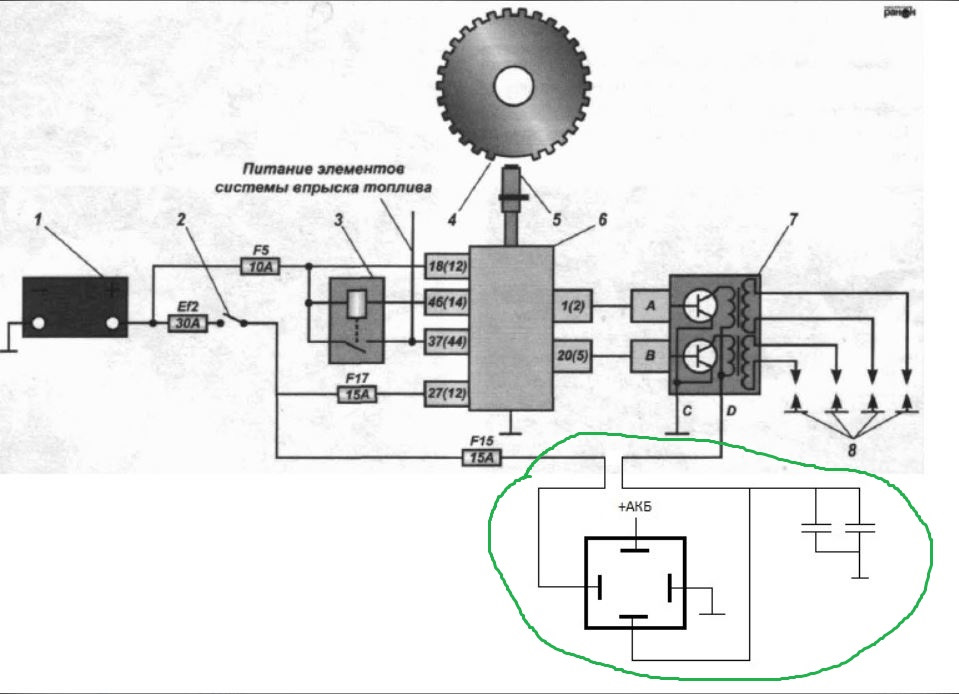 Схема зажигания запорожец