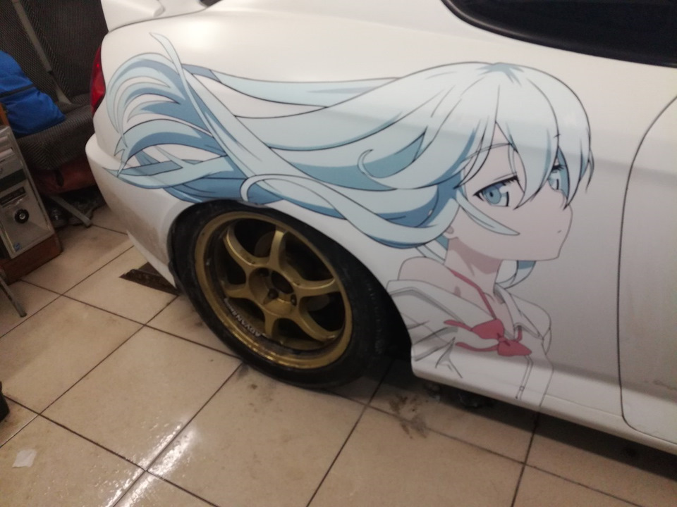 Стиль Itasha — Анимэ на колесах — Hyundai Tiburon (GK), 2 л, 2002 года
