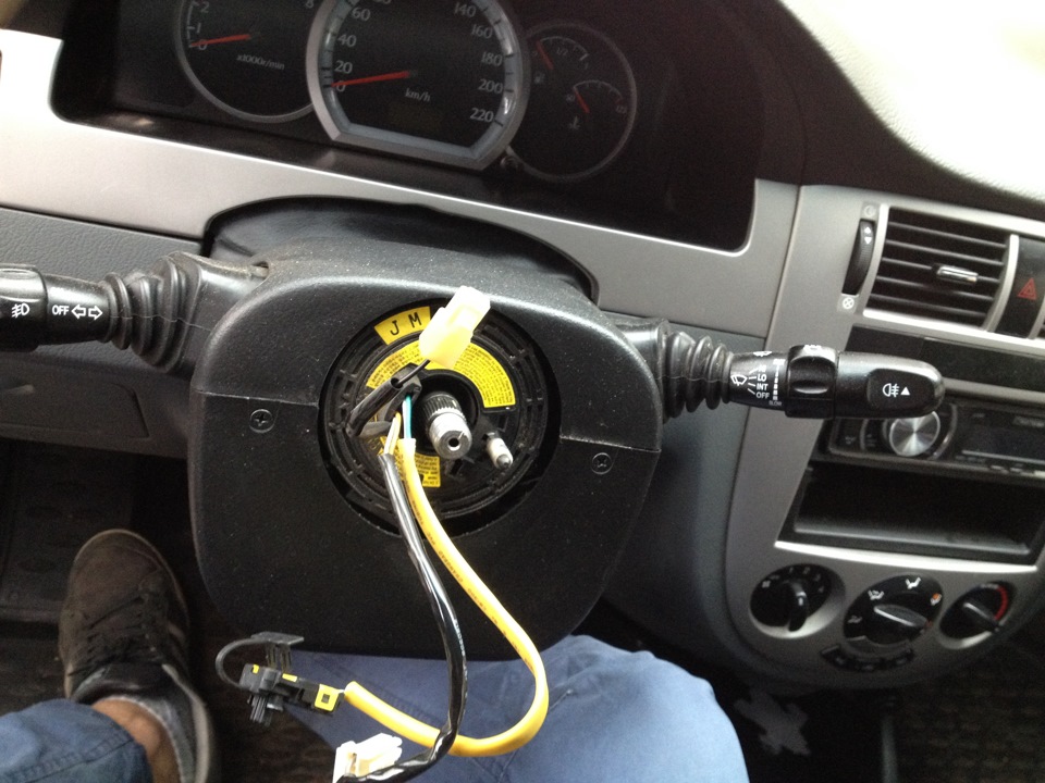 Как снять руль lacetti