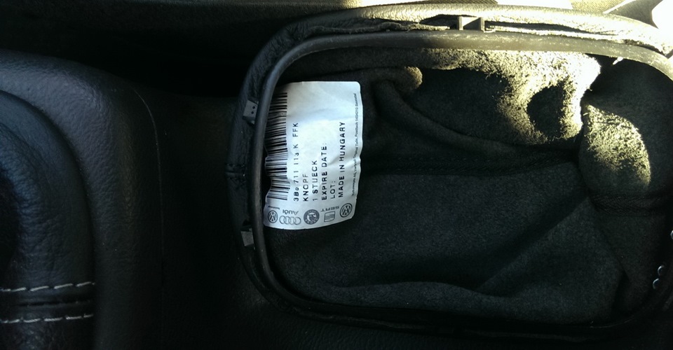 Оригинальная ручка КПП — Volkswagen Passat Variant (B5), 1,9 л, 2005 ...