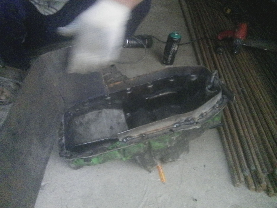 Сварка поддона \" картер\" с нуля, мотор saab 9000 2.3t автот opel ascona ...