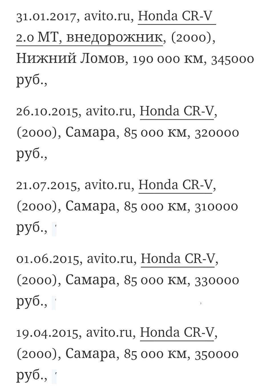 Осмотр Honda CRV. 130 000 км за 18 лет? Увы, но нет — DRIVE2