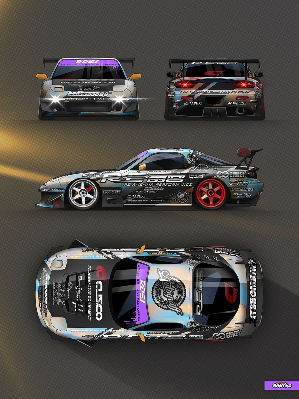 Винилы в кар. Mazda rx7 livery. Ливреи Mazda rx7. Nissan 180sx CIAY. Mazda RX 7 FD винил.