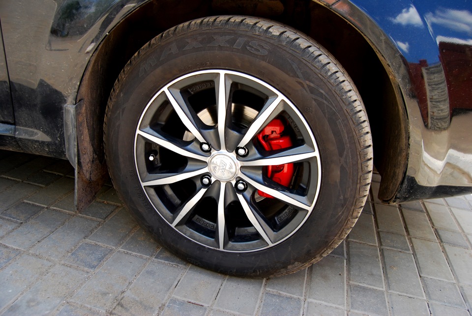 Суппорта в красный — Chevrolet Lacetti 5D, 1,6 л, 2008 года | тюнинг ...