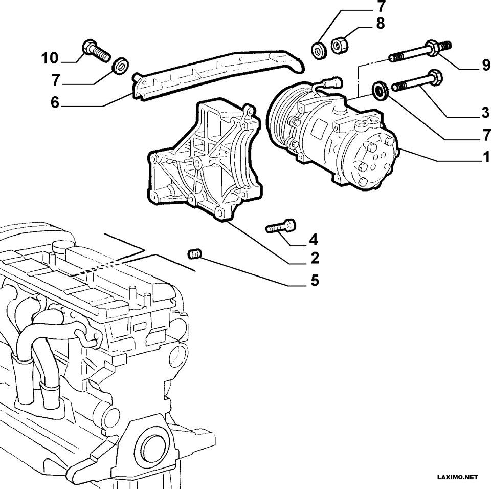 Ремонт кондиционера и номера запчастей — Alfa Romeo 166, 2 л, 2001 года