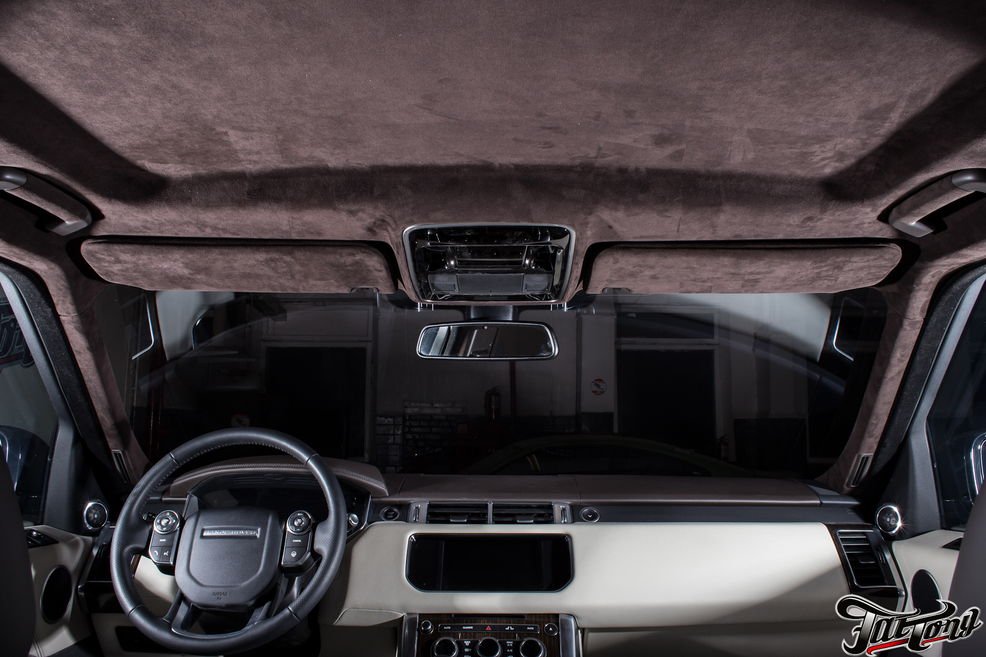 Как снять потолок range rover Range Rover Sport. Пошив потолка в итальянскую алькантару. Окрас серебристых дет