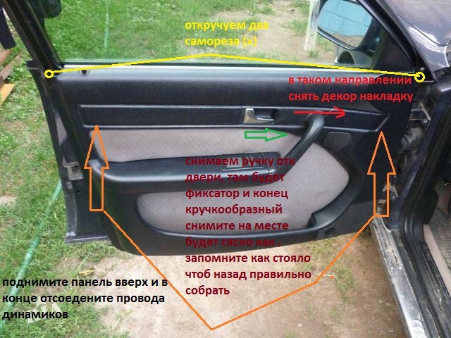 ОБШИВКА ПЕРЕДНЕЙ ДВЕРИ I Daewoo Nexia Дэу Нексия (каталог запчастей)