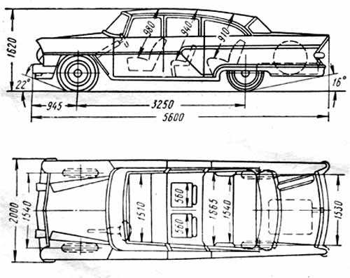 Рисунок газ 14. ГАЗ-13 Чайка Габаритные Размеры. Габариты ГАЗ 14 Чайка. ГАЗ Чайка габариты. Автомобиль ГАЗ 13 Чайка технические характеристики.