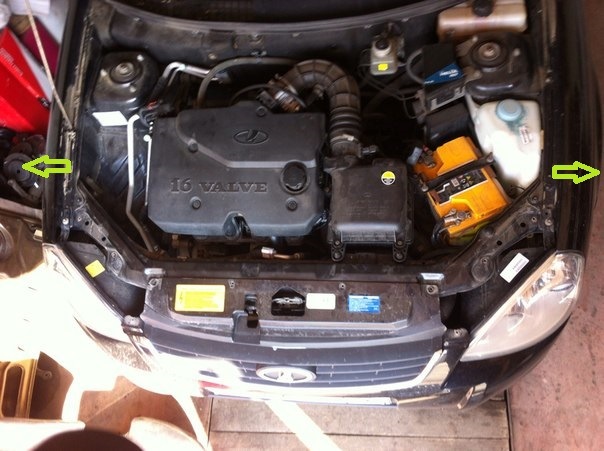 Установка ксенона в ПТФ — Lada Приора хэтчбек, 1,6 л, 2011 года ...