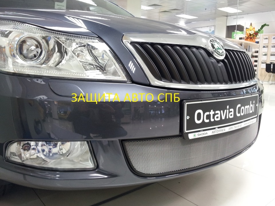 Защита радиатора на "SKODA OCTAVIA A5", 2008 г.- 2013 г. — ЗАЩИТА ...