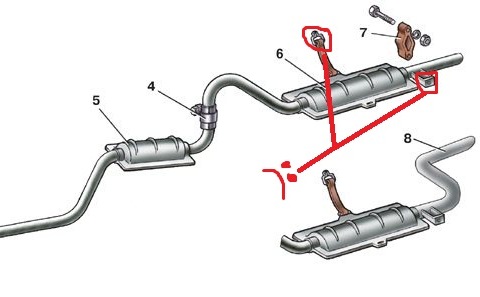 Схема глушителя ваз 2106